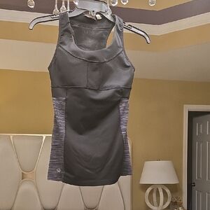Athleta Black and Heather Performance Gray Tank Top